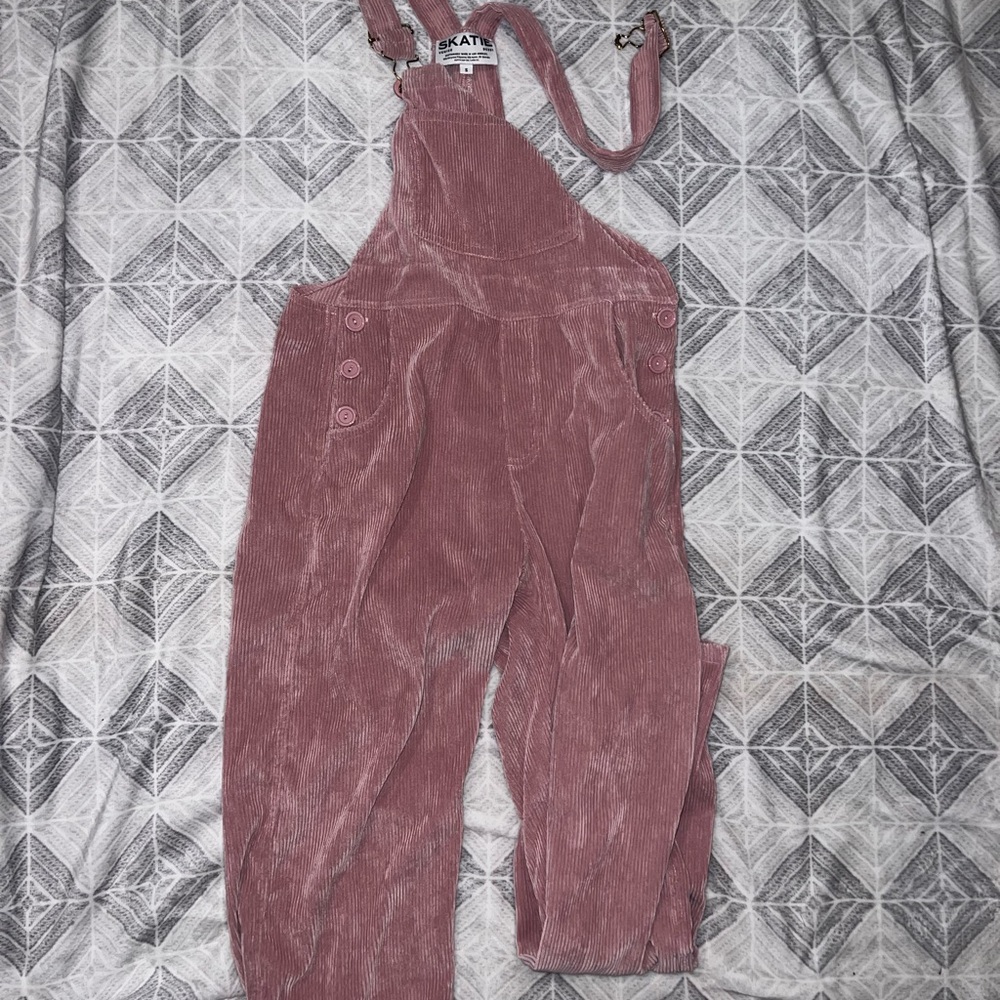 Pink Corduroy Jumpsuit